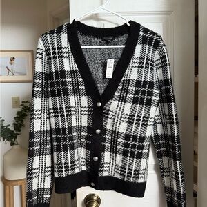 Talbots Monochrome Knit Cardigan